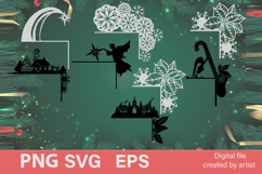 Christmas door corners SVG, door corners, Christmas bundle Product Image 2