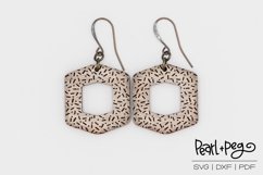 Party Themed Hexagon Laser Engraved Earring Download Product Image 2