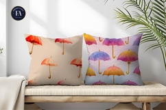 Hand-Painted Mushroom Umbrella Seamles Pattern Digital Paper Product Image 2