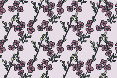 Botanical floral seamless pattern with small purple flowers Product Image 1