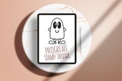 Cute Ghost Stamp Effect Procreate Brush Product Image 1