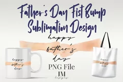 Father's Day Fist Bump Sublimation Design PNG Product Image 1