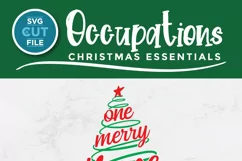 Christmas Nurse svg - Nurse Christmas svg - One Merry Nurse Product Image 3