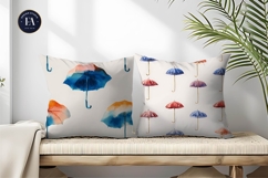 Hand-Painted Mushroom Umbrella Seamles Pattern Digital Paper Product Image 2