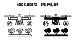 Multispectral Agricultural Drone Icons Product Image 1