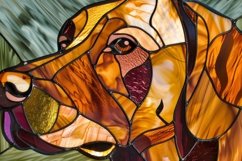 Stained Glass Dog Background Wallpaper Product Image 1