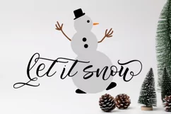 Let it snow svg cut file, snowman, Winter decor svg dxf png Product Image 2