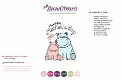 Hippo SVG | Mother & Baby SVG | Mother's Day Svg Product Image 2