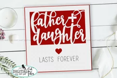 Daughter Fathers day card svg Card for dad svg Cricut cut Product Image 1
