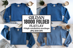 Gildan 18000 Sand Folded Flat Lay Mockups Product Image 1