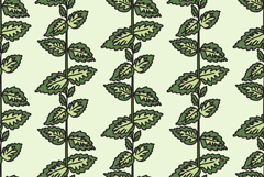 Botanical plant seamless pattern with leaves and stems Product Image 1