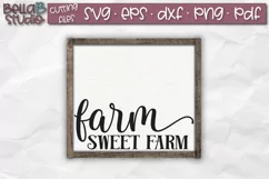 Farm Sweet Farm SVG File, Wood Sign Cut File Product Image 1