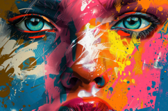 Colorful Face Painting Background Wallpaper Product Image 1