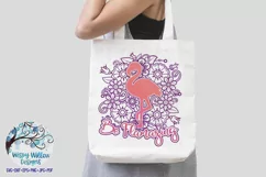 Be Flamazing SVG | Floral Flamingo Mandala Shirt Product Image 2