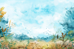 Abstract Nature Watercolor Background Wallpaper Product Image 1