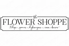 The Flower Shoppe - Farmhouse Shop Sign - Roses SVG DXF EPS Product Image 2