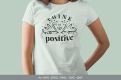 Think Positive Hand Lettering SVG Product Image 3