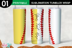 Baseball and softball 20 Oz. Skinny Tumbler Product Image 3