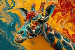 Freckled Giraffe head. Generate Ai Product Image 1