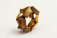 Modern Abstract geometric ring. Generate Ai Product Image 1