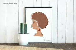 African American Woman SVG. Line Art. Abstract Black Woman. Product Image 2