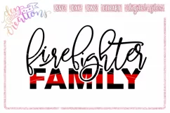 Firefighter Family Thin Red Line - SVG Cut File Product Image 2