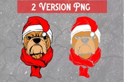 Pug Puppy Dog Santa Claus Christmas svg cut file Product Image 3
