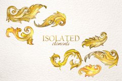 Gold monograms Watercolor png Product Image 3