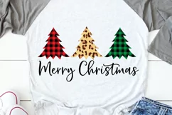 Merry Christmas Svg, Buffalo Plaid Svg, Leopard Print Svg Product Image 1