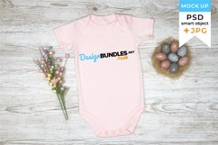 Easter Mockup Bodysuit Pink | JPG and PSD with smart object Product Image 1