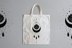 Moon svg Lotus mandala clipart Moon phases svg Crescent moon Product Image 7