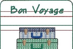Bon Voyage Zipper Bag / Fully Lined, 4X4 HOOP Product Image 2