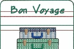 Bon Voyage Zipper Bag / Fully Lined, 4X4 HOOP Product Image 2
