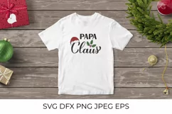 Papa Claus calligraphy. Christmas family lettering SVG Product Image 2