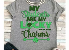 Teacher svg SVG DXF JPEG Silhouette Cameo Cricut students svg iron on St Patricks Day svg Product Image 1