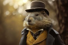 Enigmatic Anthropomorphic marmot wearing aristocratic furry Product Image 1