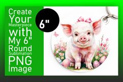 Artful Round Design Coaster Template , Cute Easter Product Image 1