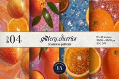 Glitter Orange Pattern | Sparkly Citrus Texture Product Image 1