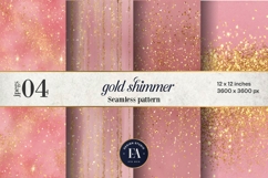 Pink Gold Shimmer Digital Paper, Glitter Texture Product Image 1