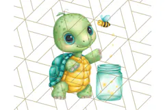 Cute Baby Turtle Clipart, Cute Animals Png Product Image 5