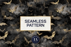 Bats Night Sky Pattern, Dark Gothic Bat Seamless Paper Product Image 3