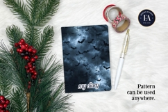 Bats Night Sky Pattern, Dark Gothic Bat Seamless Paper Product Image 4