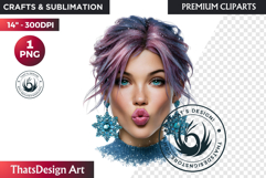 Cosy Winter Girl Clipart, Fashion Girl PNG, christmas Product Image 1