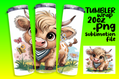 DYNAMIC 20oz Tumbler Template for Gifts , Cute Cow Product Image 1