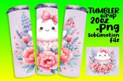 Creative 20oz Tumbler Wrap for Gifts , Cute Ghost Product Image 1