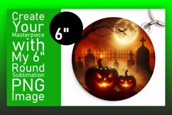 Creative Circle Design Keychain Template , Horror Halloween Product Image 1