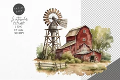 Farm clipart, Farmyard clipart, Barn clipart Product Image 1