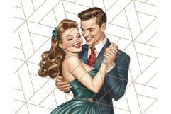 Vintage Glamorous Christmas Party Clipart PNG, Holiday Png Product Image 5