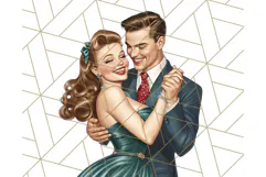 Vintage Glamorous Christmas Party Clipart PNG, Holiday Png Product Image 5