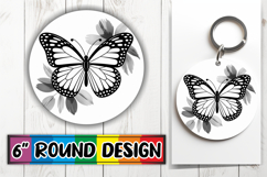 Circle of Happiness Keychain PNG, Butterfly Product Image 1